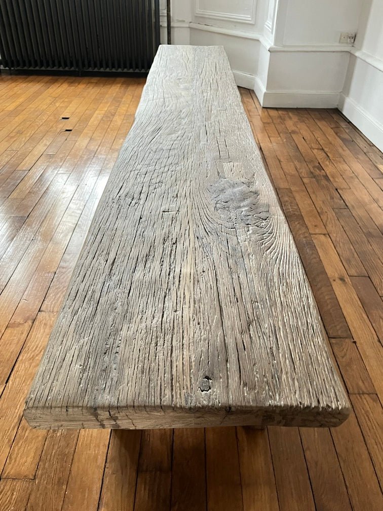 Banc chêne massif rustique - Millau - FOLLOS DESIGN