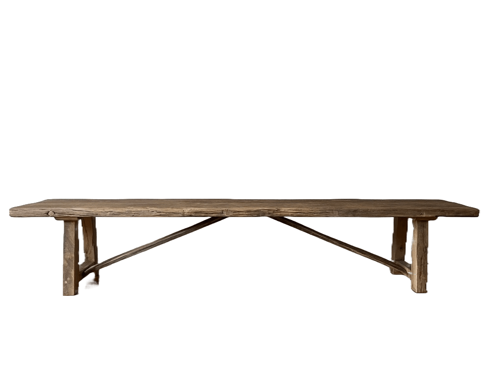 Banc chêne massif rustique - Millau - FOLLOS DESIGN
