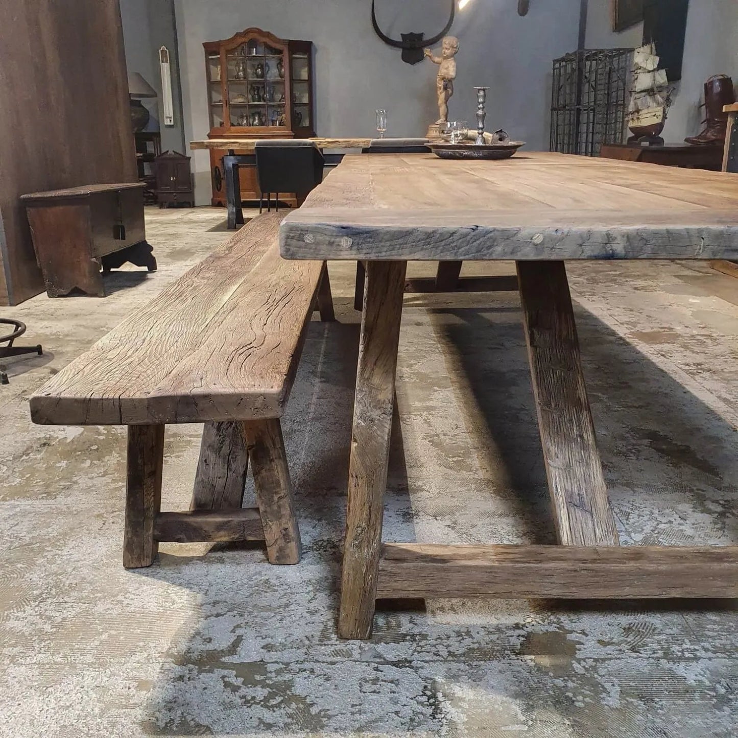 Banc Millau – Chêne Massif Ancien & Fabrication Artisanale – Follos Design