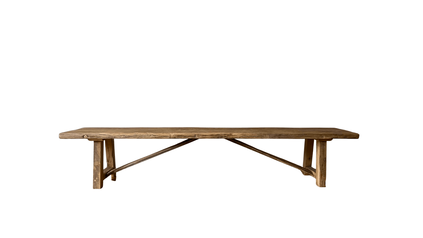 Banc Millau – Chêne Massif Ancien & Fabrication Artisanale - FOLLOS DESIGN