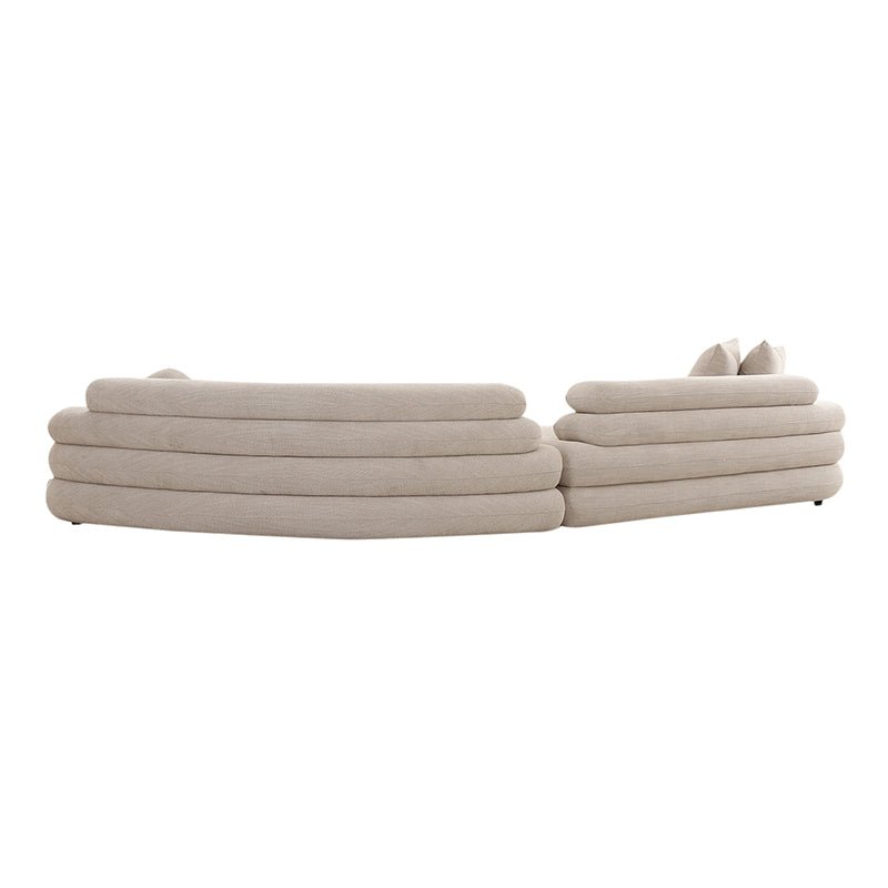 Canapé Lounge 6 Places Le Caire – tissu bouclé haut de gamme en teinte sable
