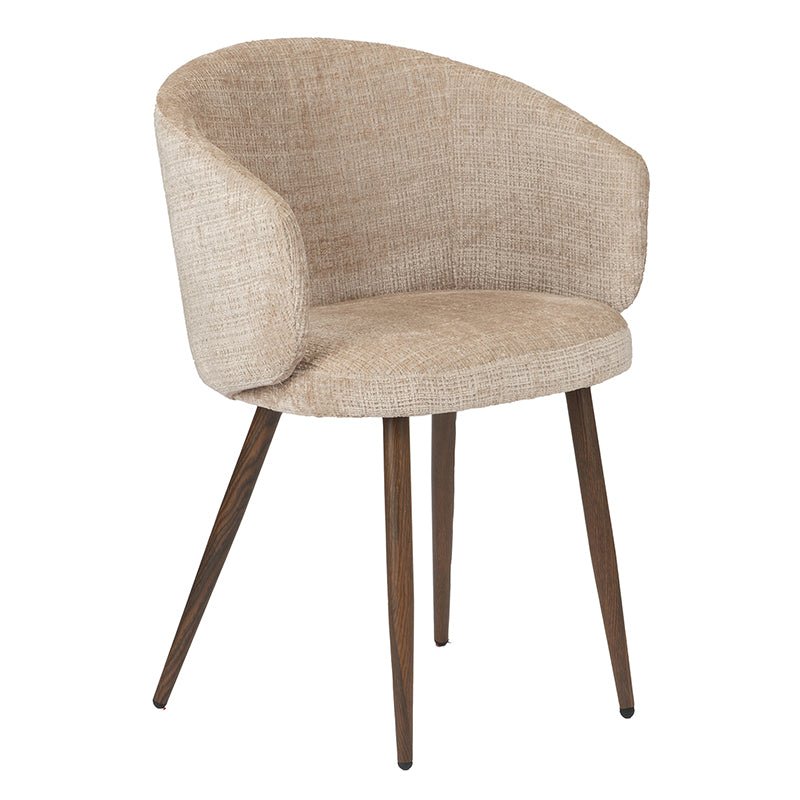 Chaise – modèle LUNE – La paire Tissu Bouclé Confort Moderne - 1