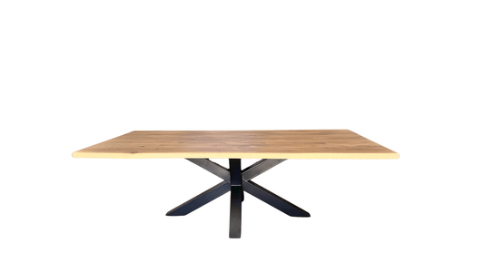 Table à Manger en Chêne Massif – Pieds Métal - FOLLOS DESIGN