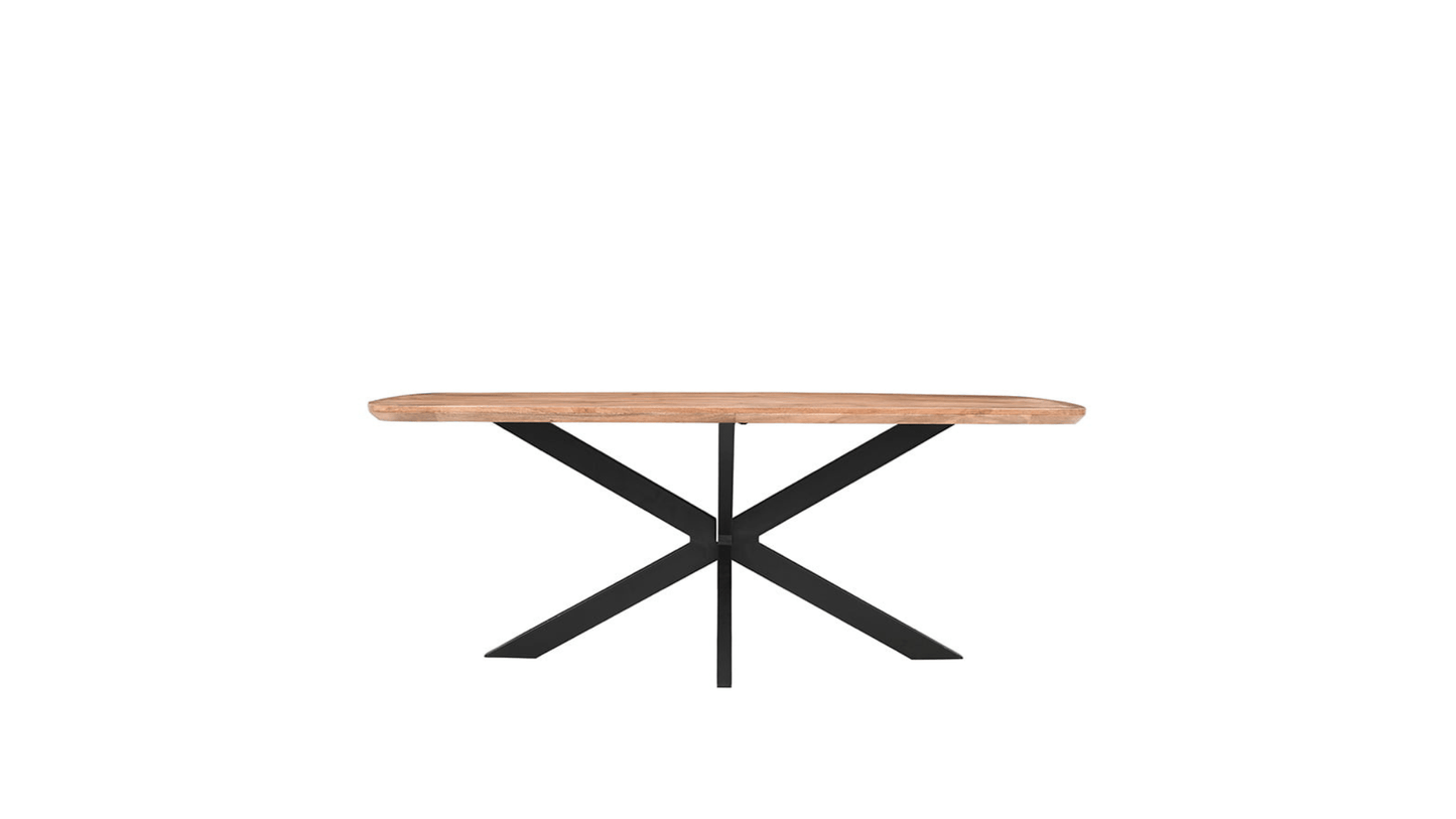Table à Manger Ovale en Manguier Style Danois - FOLLOS DESIGN