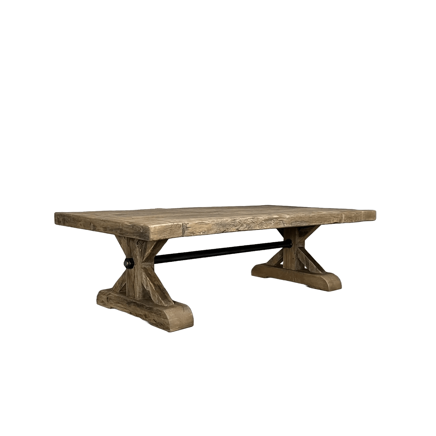 Table basse style ferme Étoile en Chêne massif ancien & Fabrication Artisanale FOLLOS DESIGN