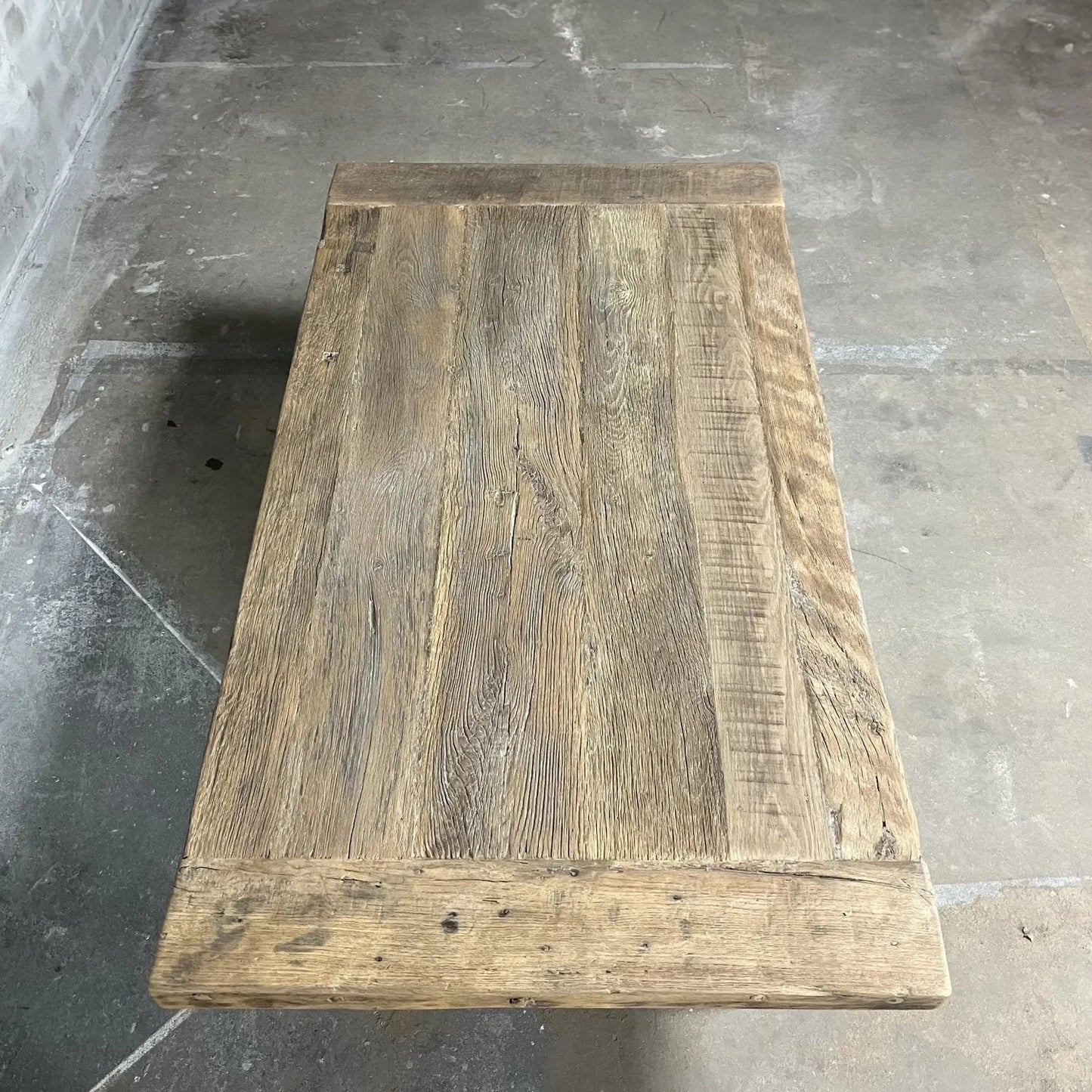 Table basse style ferme Étoile en Chêne massif ancien & Fabrication Artisanale FOLLOS DESIGN