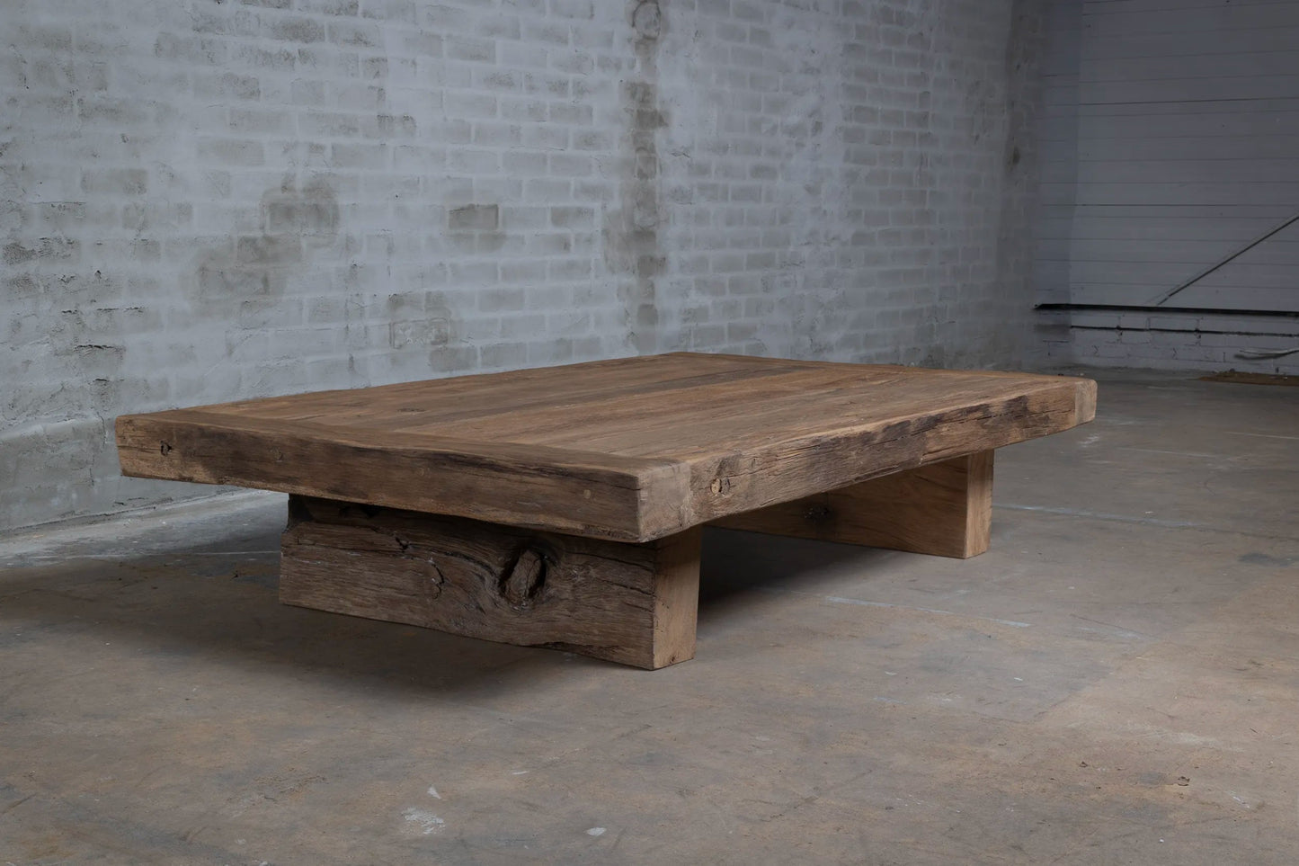 Table basse style ferme Storm en Chêne massif ancien - FOLLOS DESIGN