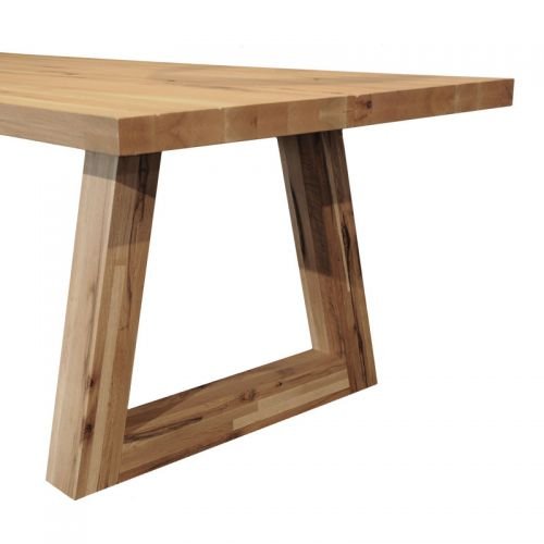 Table chêne massif pieds Triangle - Moderne et Design - FOLLOS DESIGN