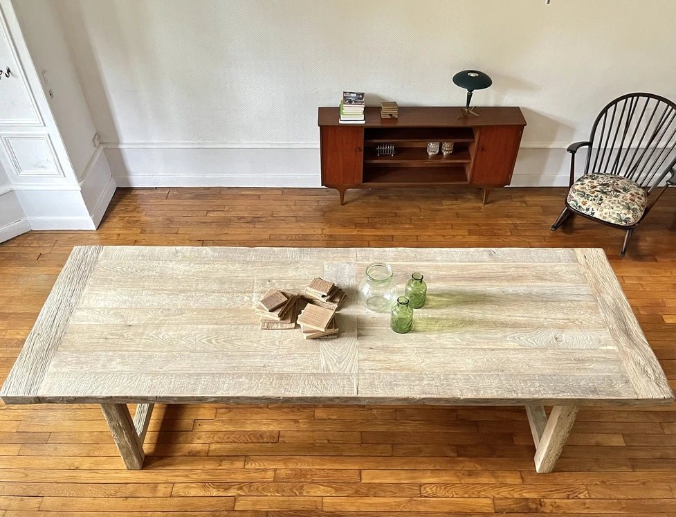 Table de Ferme Founder en Chêne massif ancien - FOLLOS DESIGN