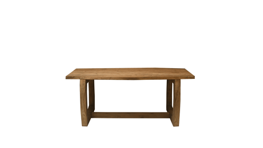 Table de Salle à Manger Lotus – Teck Massif & Pieds Arrondis - FOLLOS DESIGN