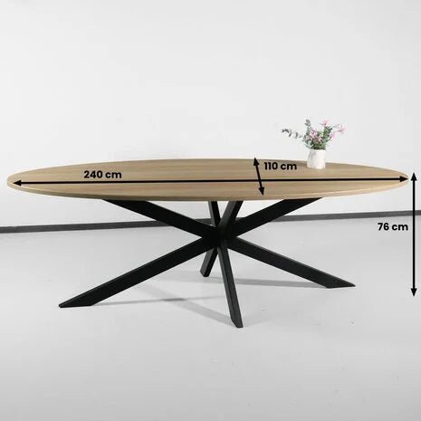 Table de salle à manger ovale clair - FOLLOS DESIGN