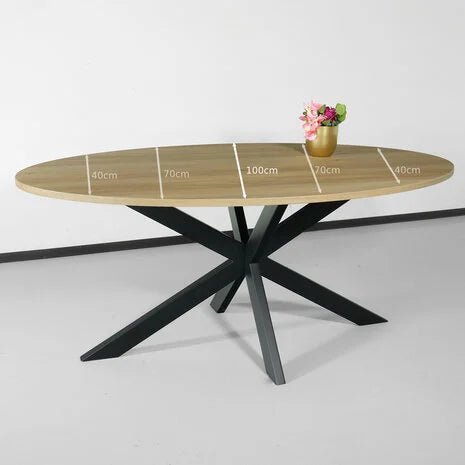 Table de salle à manger ovale clair - FOLLOS DESIGN