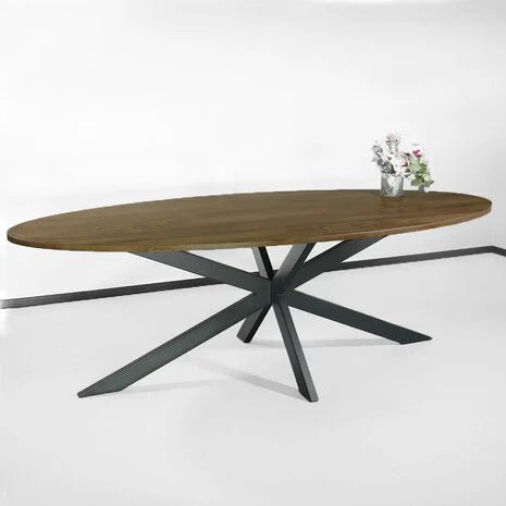 Table de salle à manger ovale foncé - FOLLOS DESIGN