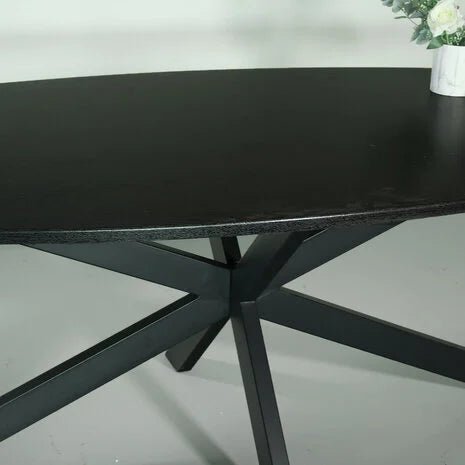 Table de salle à manger ovale noire - FOLLOS DESIGN