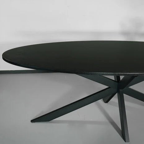 Table de salle à manger ovale noire - FOLLOS DESIGN