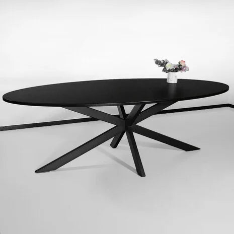 Table de salle à manger ovale noire - FOLLOS DESIGN