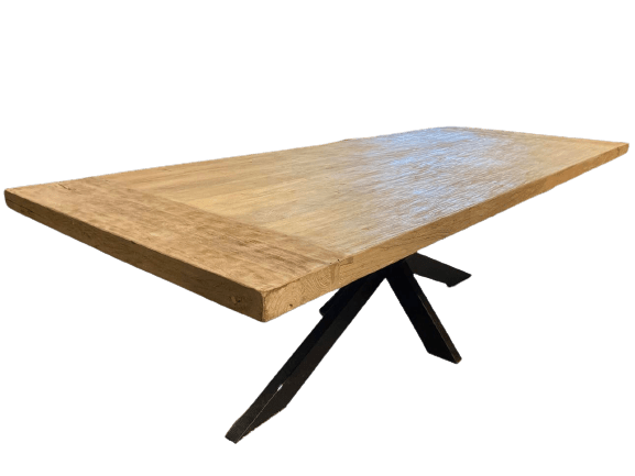 Table en teck blanchi Style Shabby Campagne - FOLLOS DESIGN