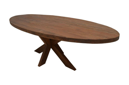 Table Iris modèle ovale en Bois Massif - FOLLOS DESIGN