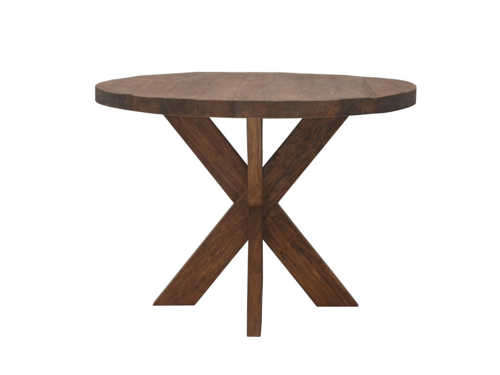 Table Iris modèle ronde en Bois Massif - FOLLOS DESIGN