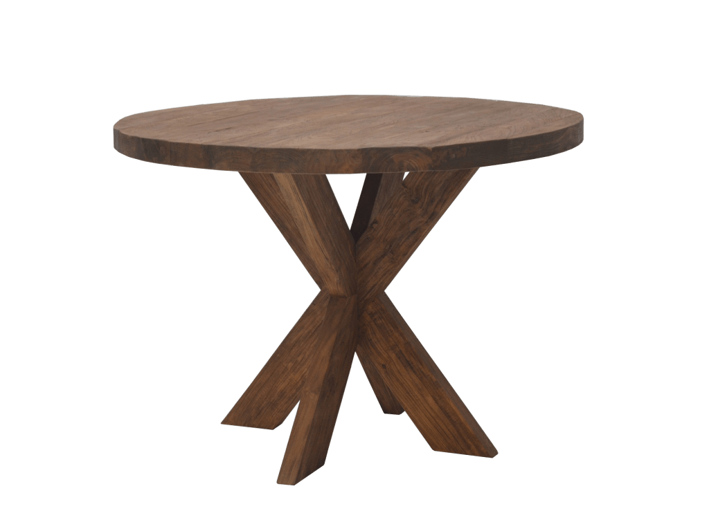 Table Iris modèle ronde en Bois Massif - FOLLOS DESIGN