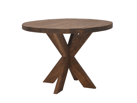 Table Iris modèle ronde en Bois Massif - FOLLOS DESIGN