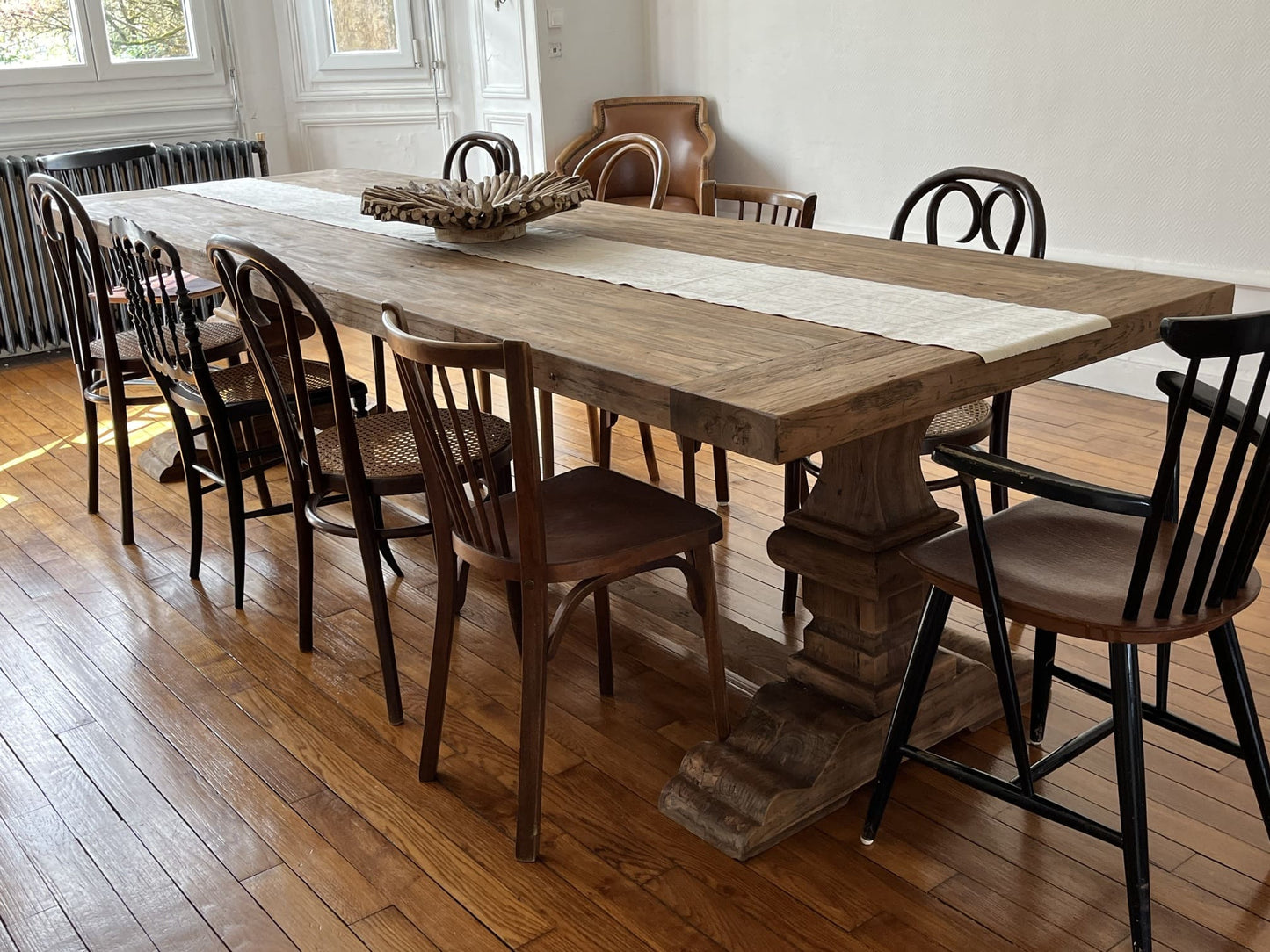 Table monastère Spirito campagne bois massif - Personnalisable - FOLLOS DESIGN
