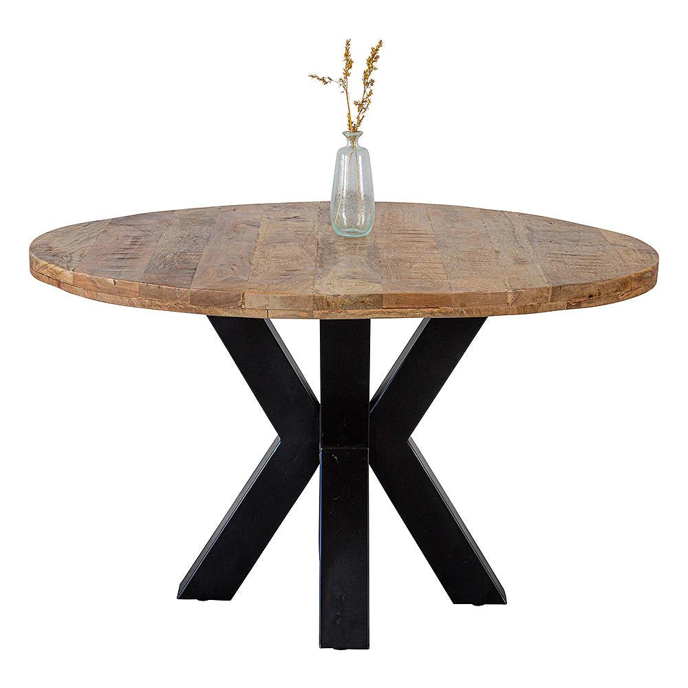 Table Ronde en Manguier Massif Naturel - FOLLOS DESIGN