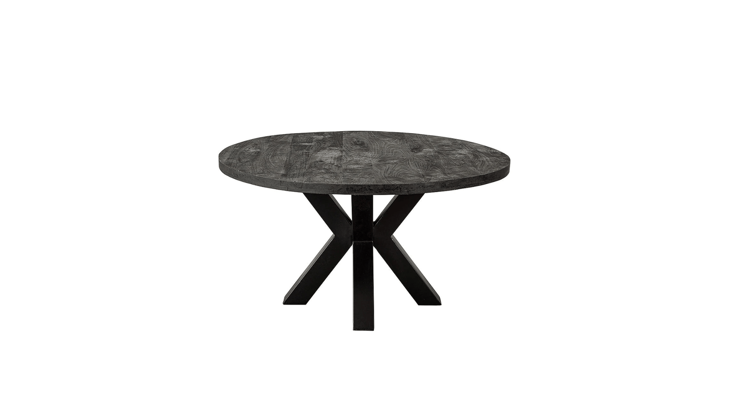 Table Ronde en Manguier Massif Noir - FOLLOS DESIGN
