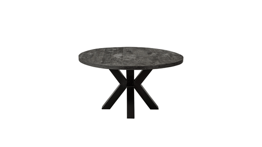 Table Ronde en Manguier Massif Noir - FOLLOS DESIGN