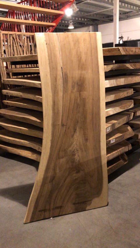 Table Suar massif Live Edge tronc d'arbre - à votre image - FOLLOS DESIGN