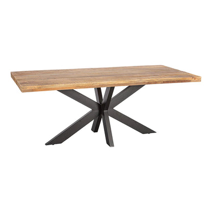 Table manguier naturel rectangle massif - Pied central MIKADO