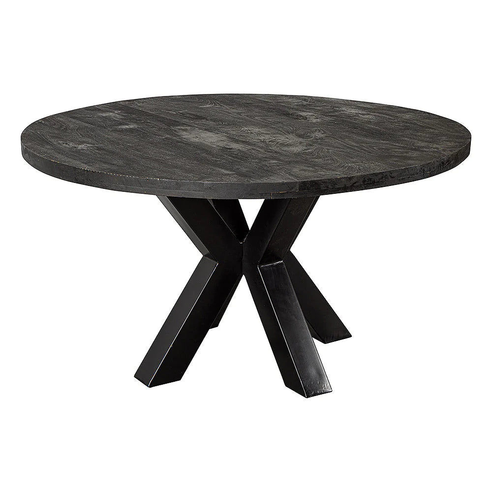 Table ronde manguier noire massif