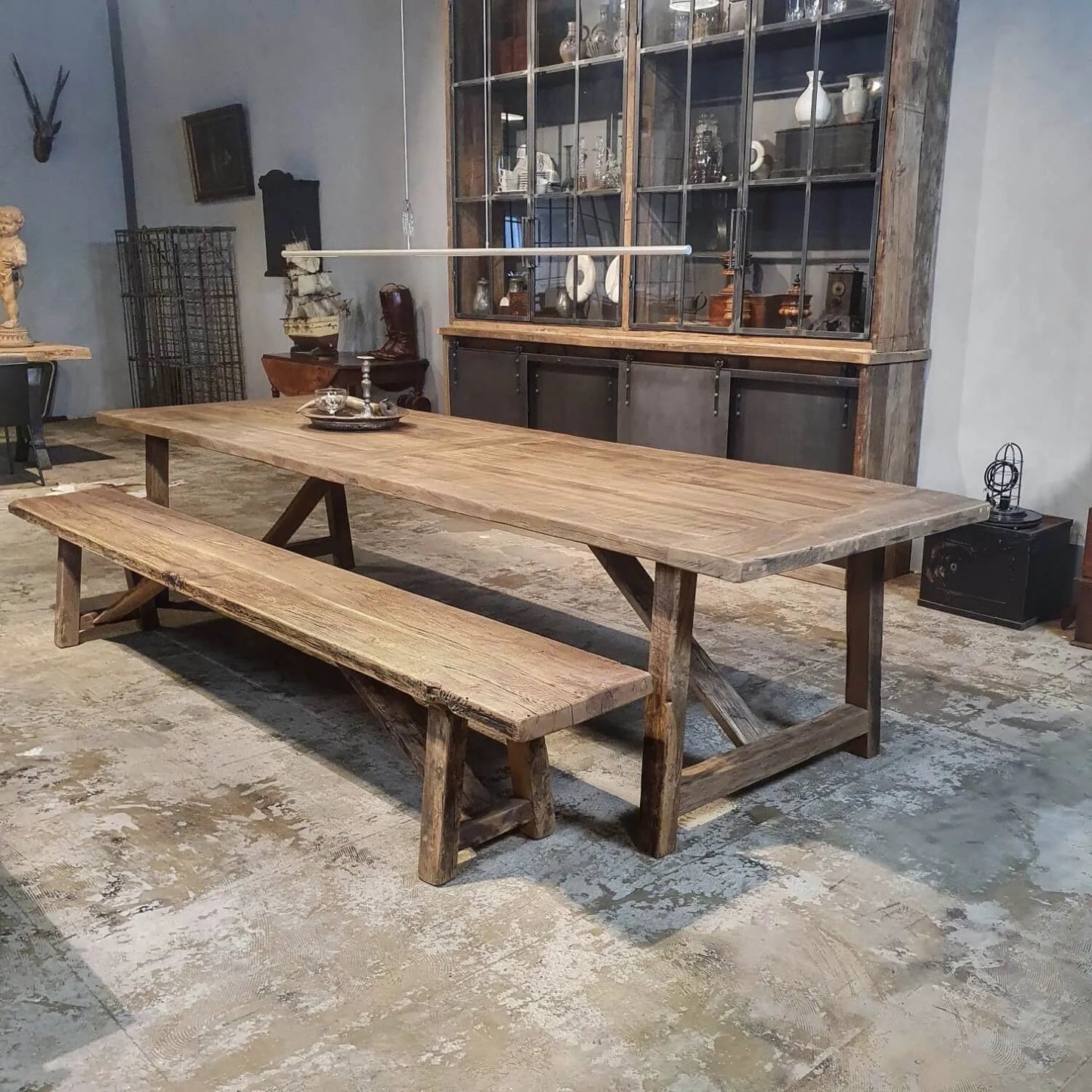 Banc chêne massif rustique - Millau - FOLLOS DESIGN