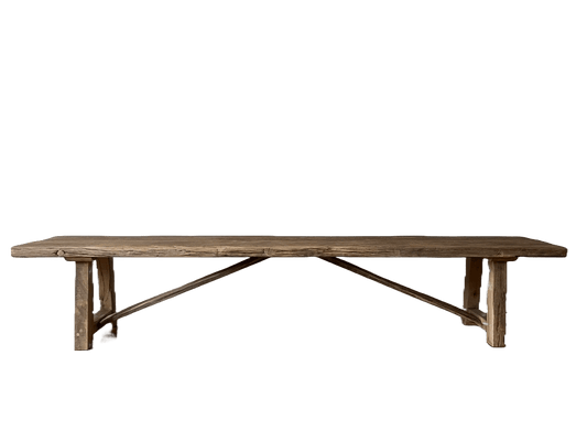 Banc chêne massif rustique - Millau - FOLLOS DESIGN