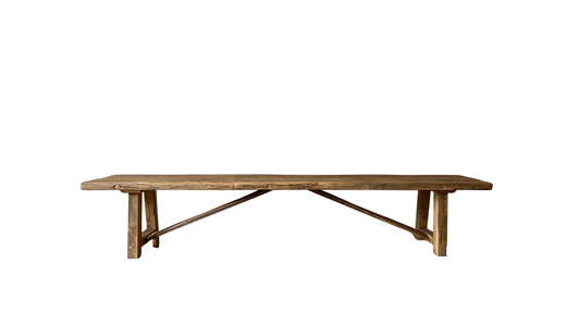 Banc Millau – Chêne Massif Ancien & Fabrication Artisanale - FOLLOS DESIGN