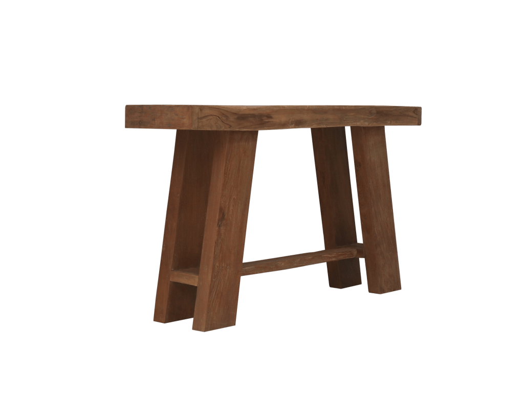 Console Bois Massif - KAMI – Lignes Épurées, Finition Bois Fait Main - FOLLOS DESIGN