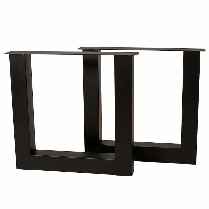Pied de table U métal noir mat Haut 72 cm - Lot de 2 - FOLLOS DESIGN