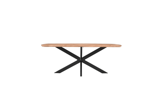 Table à Manger Ovale en Manguier Style Danois - FOLLOS DESIGN