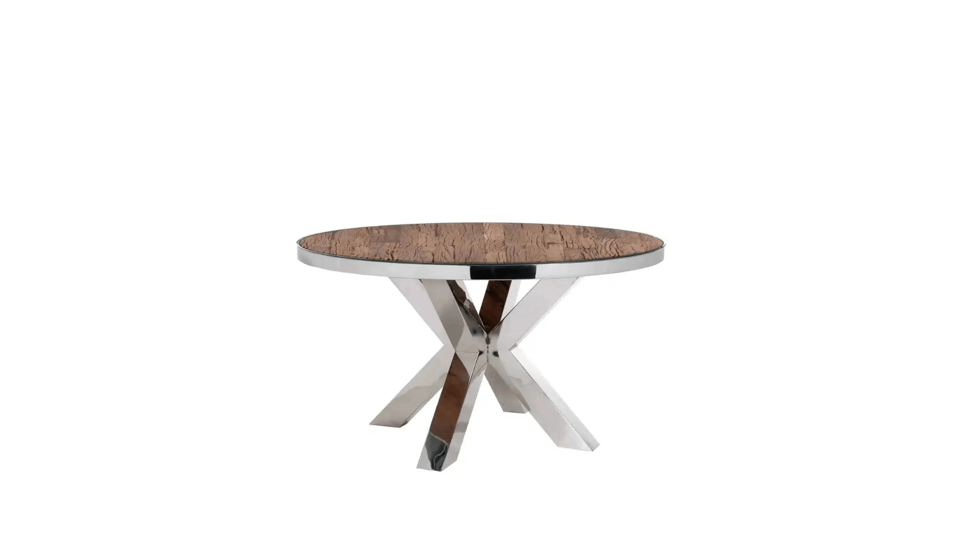 Table à Manger Ronde – Plateau en Verre & Pied Métal - FOLLOS DESIGN