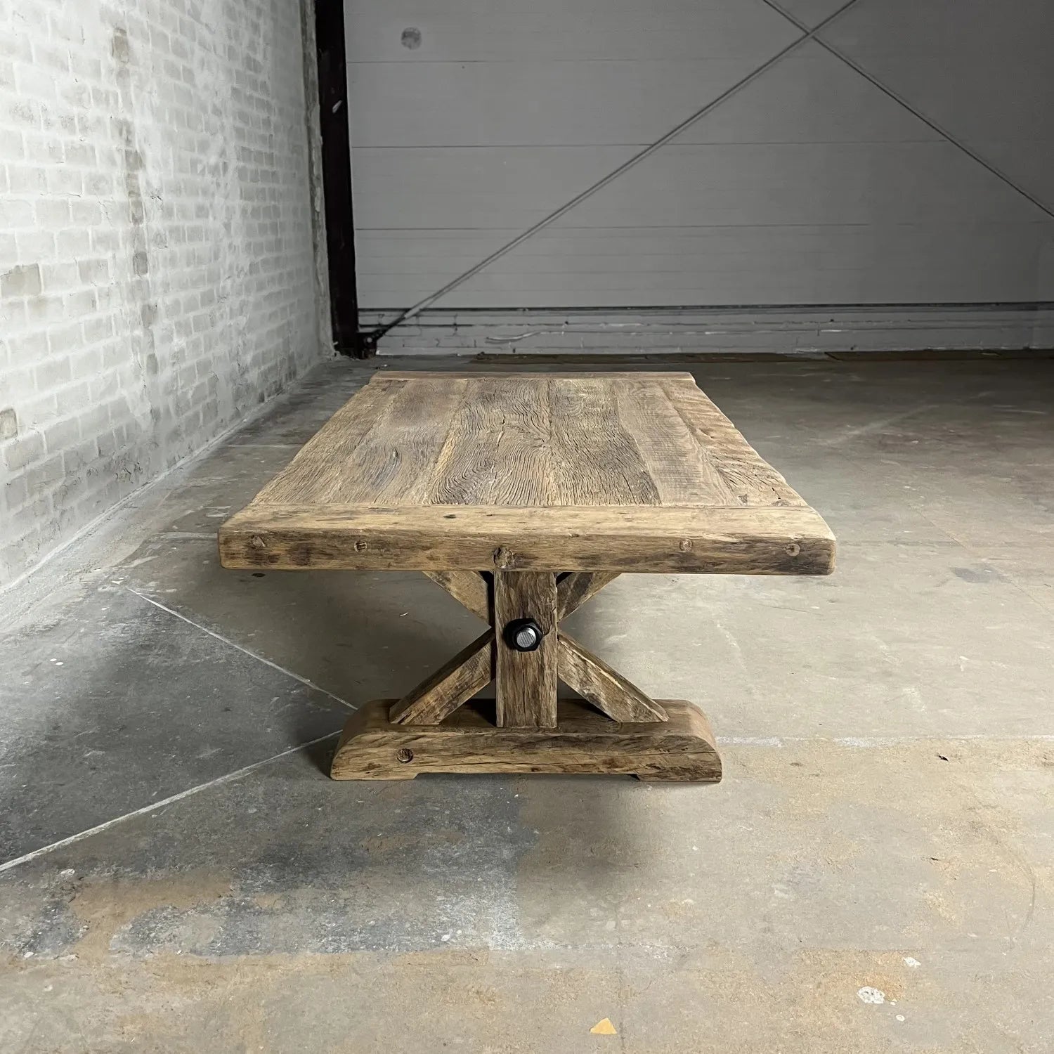Table basse style ferme Étoile en Chêne massif ancien & Fabrication Artisanale FOLLOS DESIGN