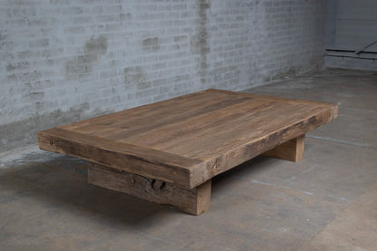 Table basse style ferme Storm en Chêne massif ancien - FOLLOS DESIGN