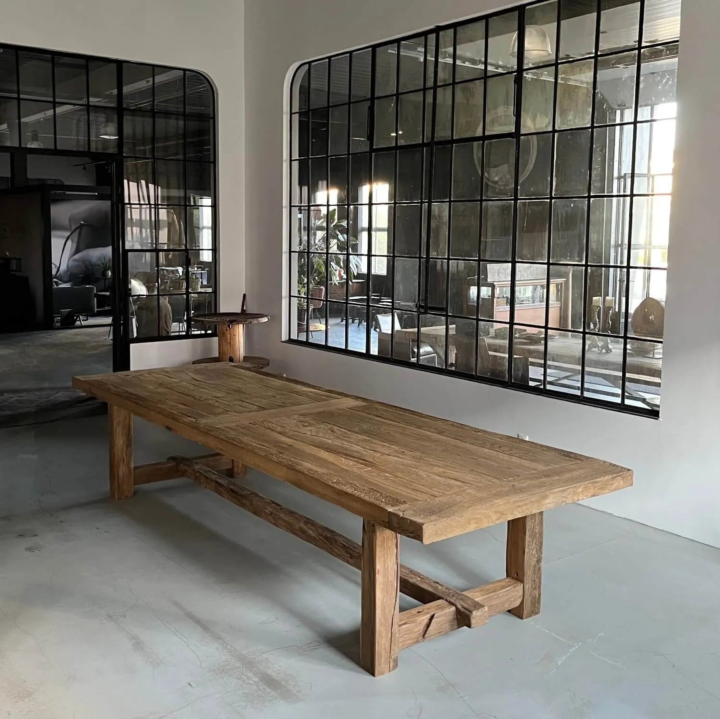 Table de Ferme Kingstone en Chêne Massif Pieds droits - Personnalisable - FOLLOS DESIGN