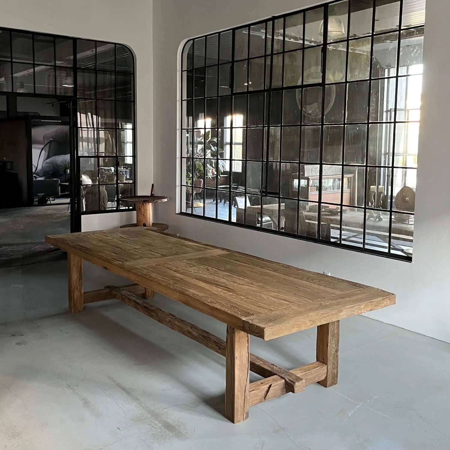 Table de Ferme Kingstone en Chêne Massif Pieds droits - Personnalisable - FOLLOS DESIGN