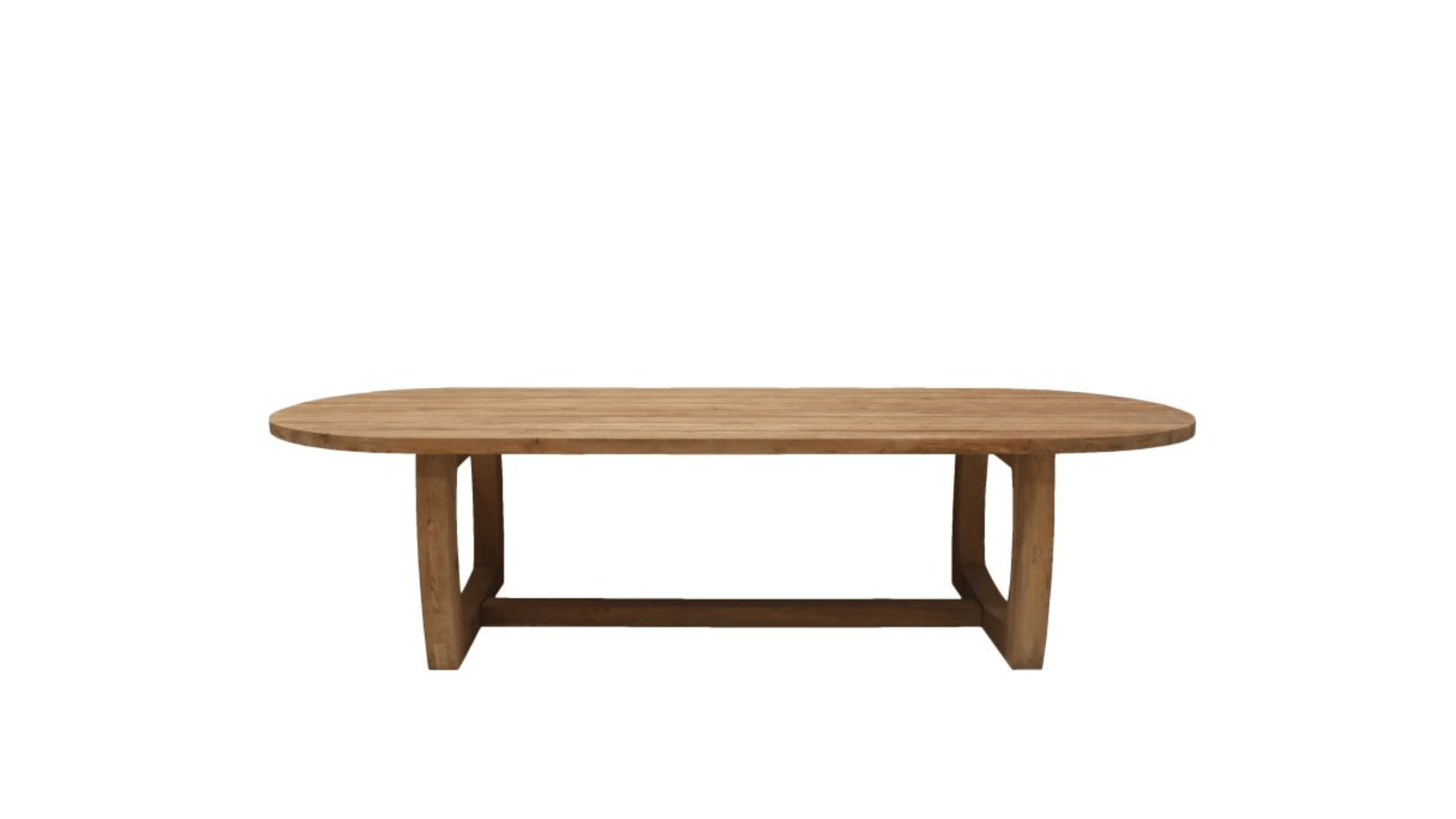 Table de Jardin Lotus – Teck Massif & Pieds Arrondis - FOLLOS DESIGN