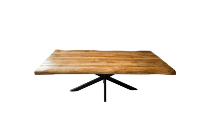 Table en Manguier Massif Live Edge – Pied Central Mikado - FOLLOS DESIGN