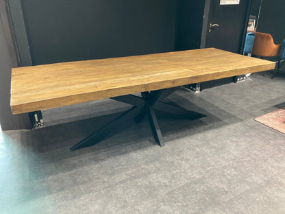 Table en teck massif - pieds métal au choix - FOLLOS DESIGN