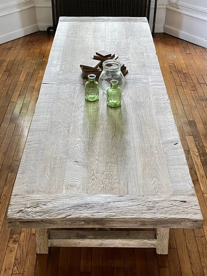 Plateau épais 7 cm en bois massif ancien, Table Founder