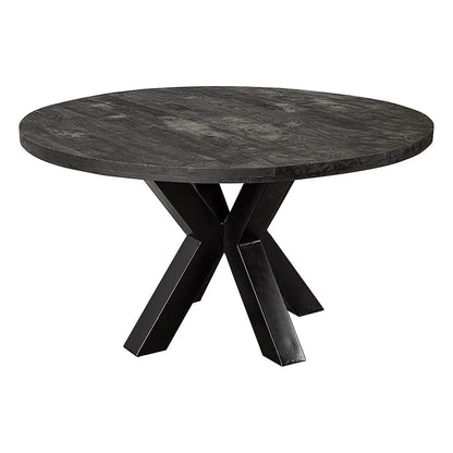 Table Ronde en Manguier Massif Noir - FOLLOS DESIGN